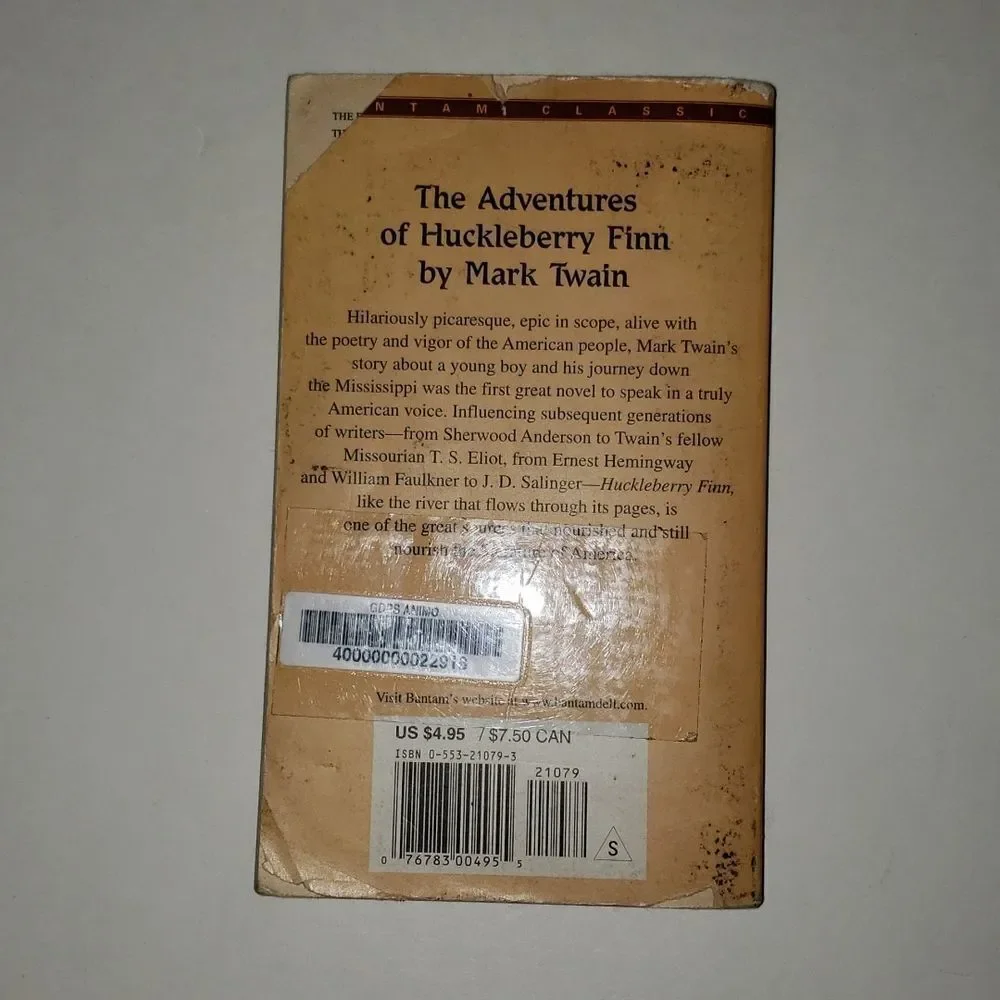 The Adventures of Huckleberry Finn Mark Twain Paperback Book